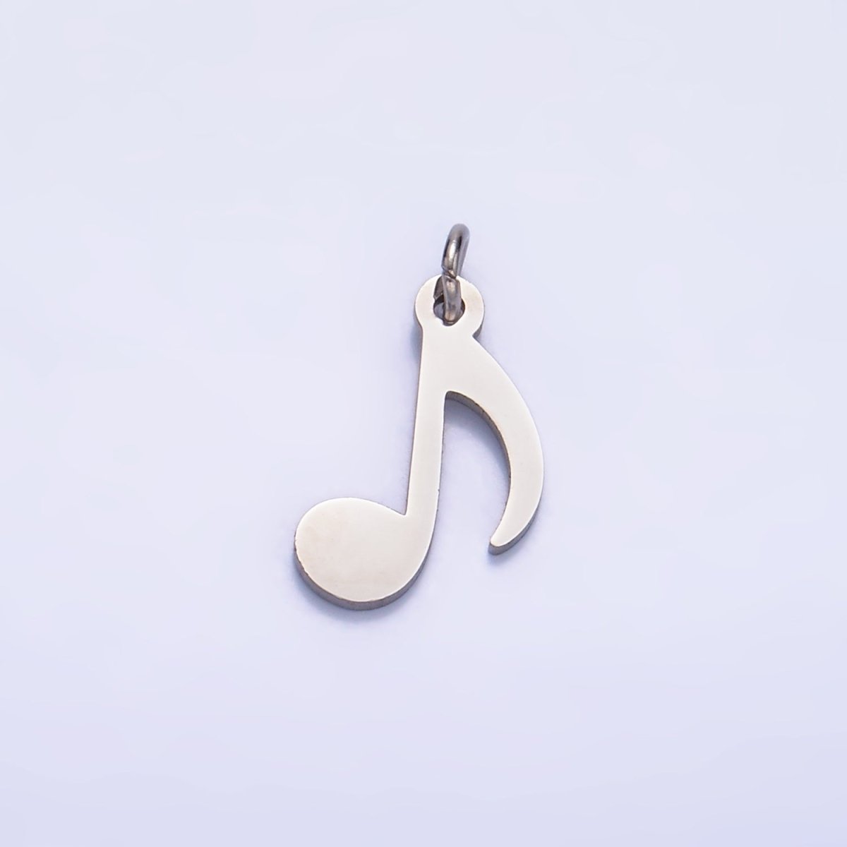 Stainless Steel Quaver Eight Note ♪ Music Symbol Charm in Gold & Silver | P1364