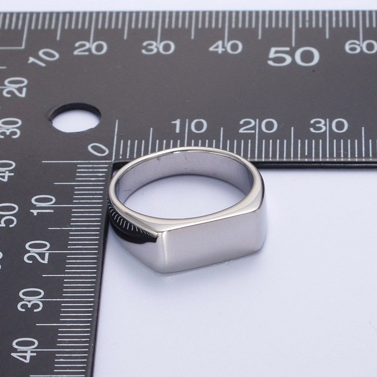 OS Stainless Steel Rectangular Bar Minimalist Gold, Silver Ring | O2019 O2020 O2021 O2022