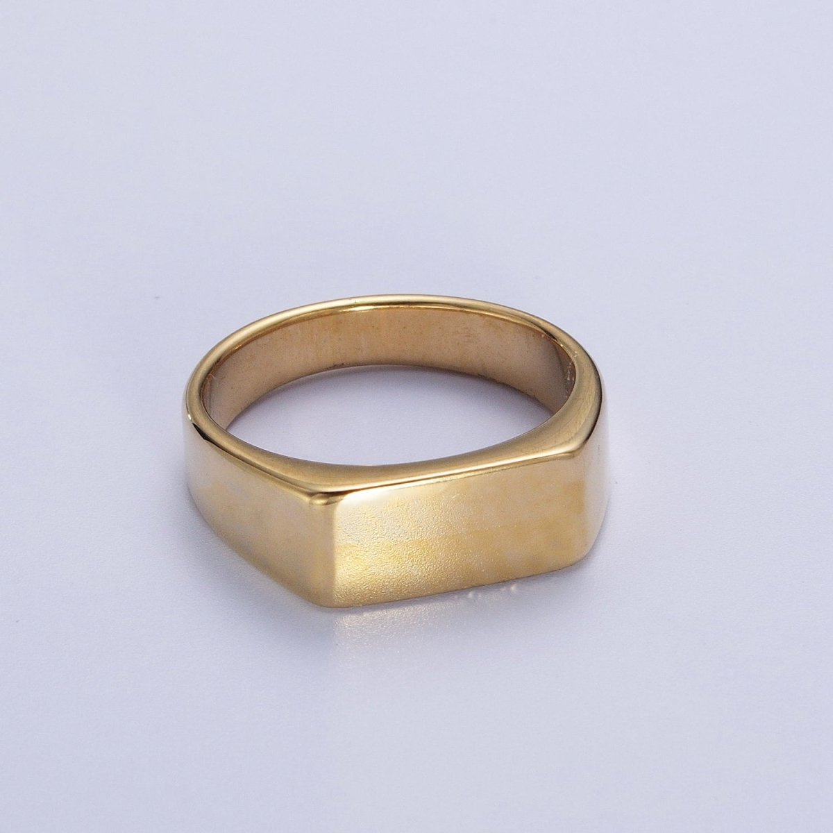 OS Stainless Steel Rectangular Bar Minimalist Gold, Silver Ring | O2019 O2020 O2021 O2022
