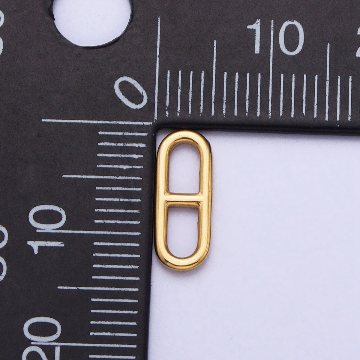 Stainless Steel Rectangular Oblong Mariner Anchor Link Charm in Gold & Silver | P-898