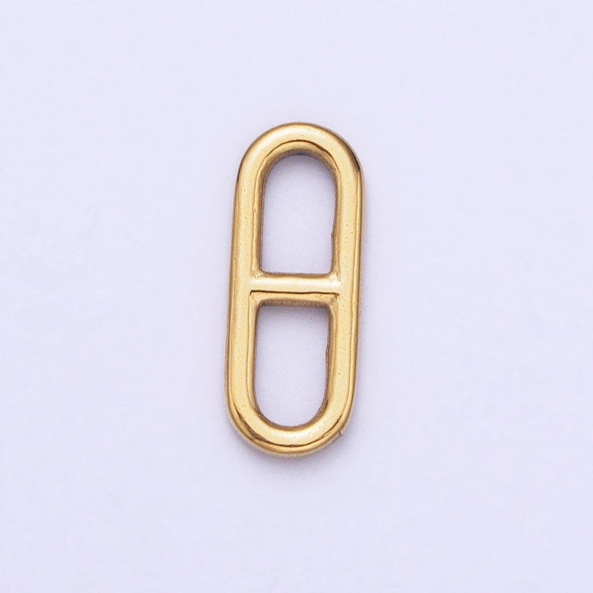 Stainless Steel Rectangular Oblong Mariner Anchor Link Charm in Gold & Silver | P-898