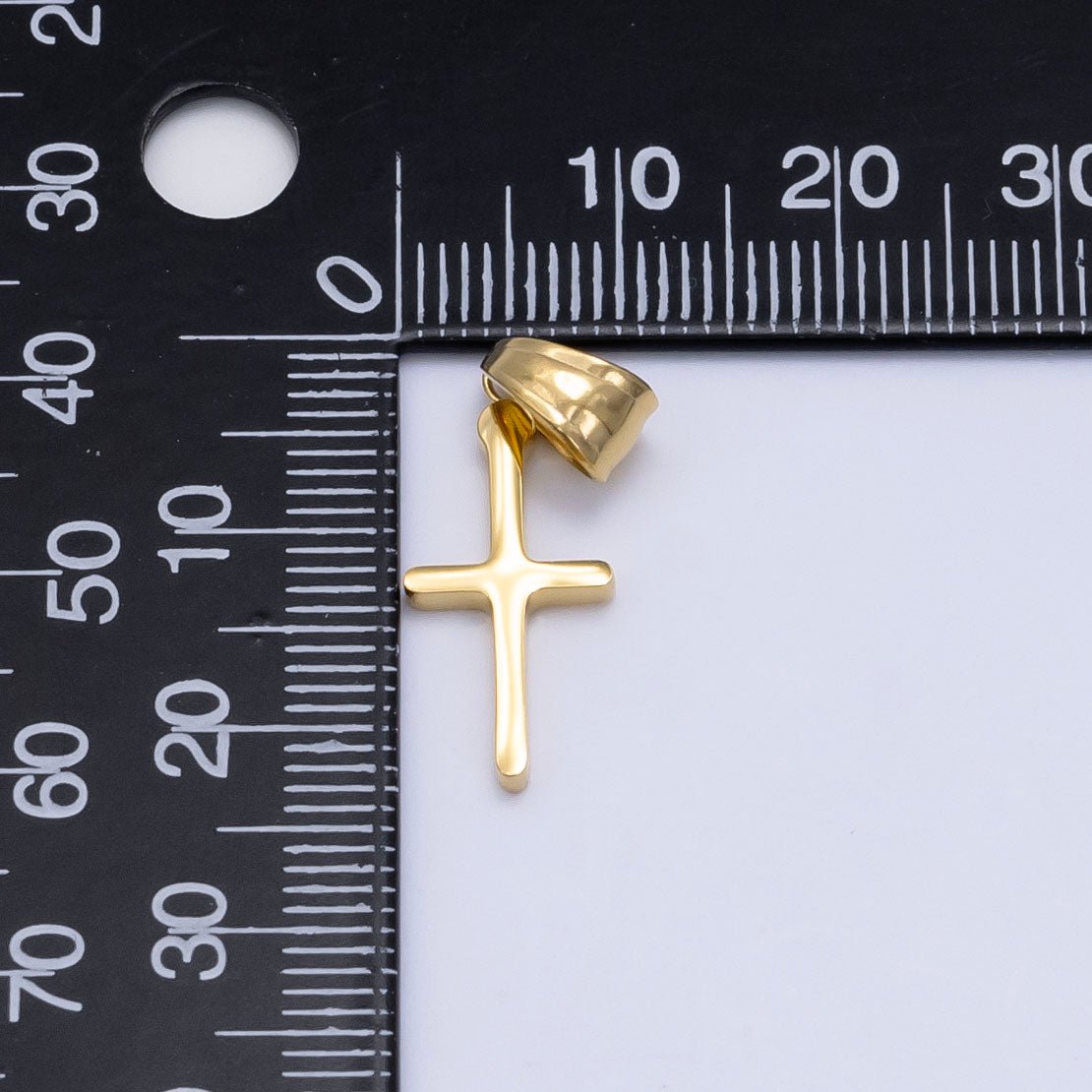 Stainless Steel Religious Cross Minimalist Pendant in Gold & Silver | P1289