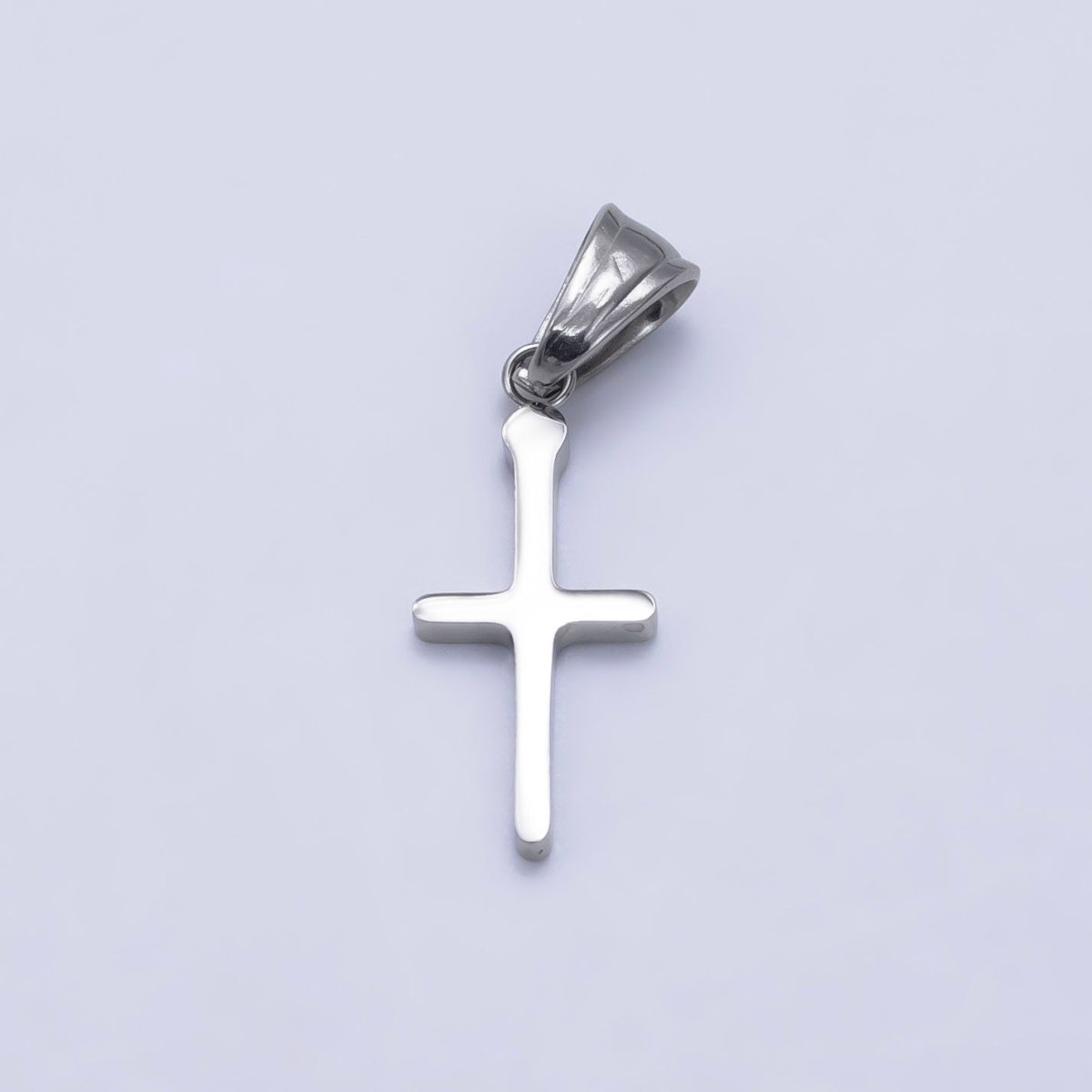 Stainless Steel Religious Cross Minimalist Pendant in Gold & Silver | P1289