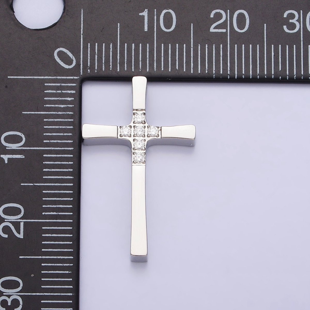 Stainless Steel Religious Curved Pattee Latin Cross Gold Pendant in Gold & Silver  P-1138
