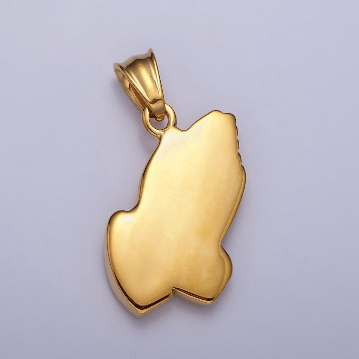 Stainless Steel Religious Prayer Hands Pendant in Gold & Silver P-1146