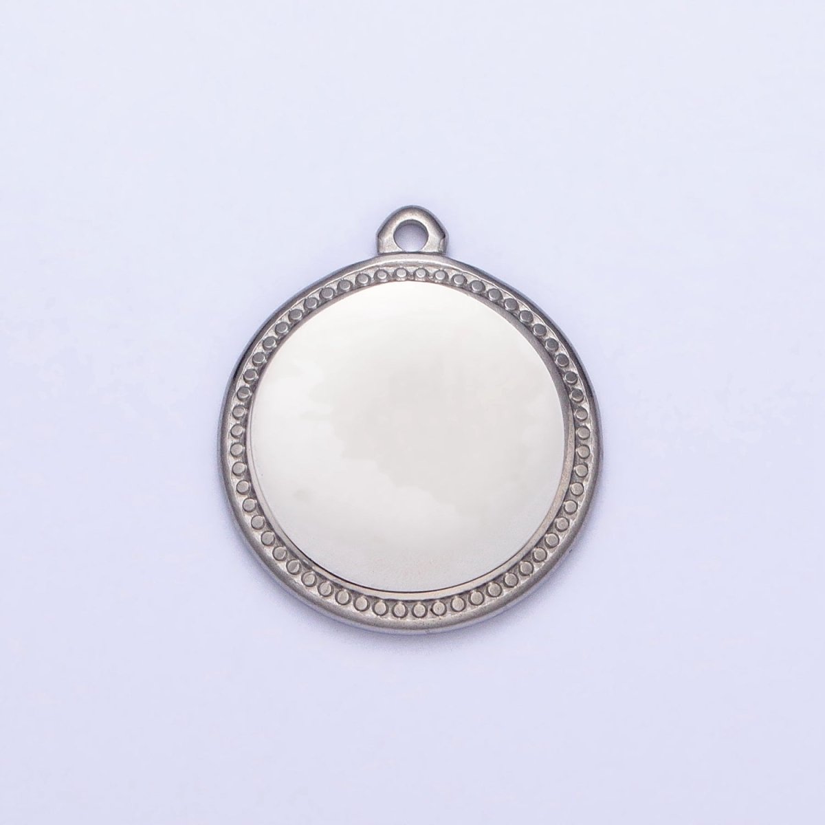 Stainless Steel Round Circular Minimalist Add-On Charm in Gold & Silver | P-904