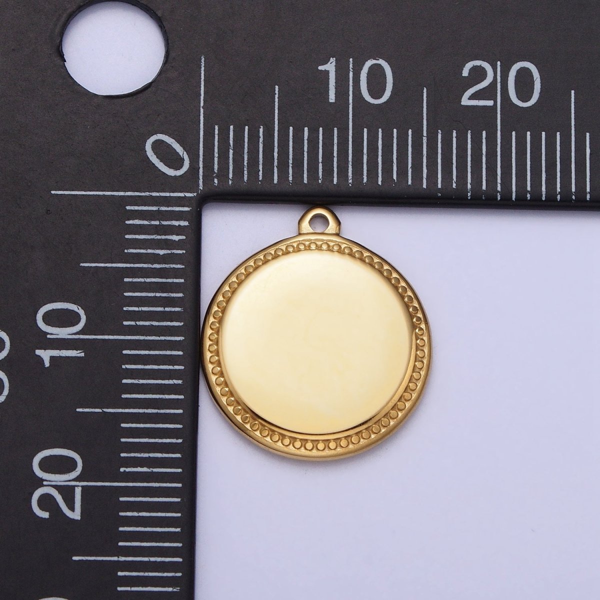 Stainless Steel Round Circular Minimalist Add-On Charm in Gold & Silver | P-904