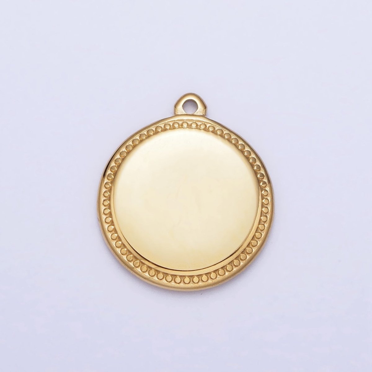 Stainless Steel Round Circular Minimalist Add-On Charm in Gold & Silver | P-904