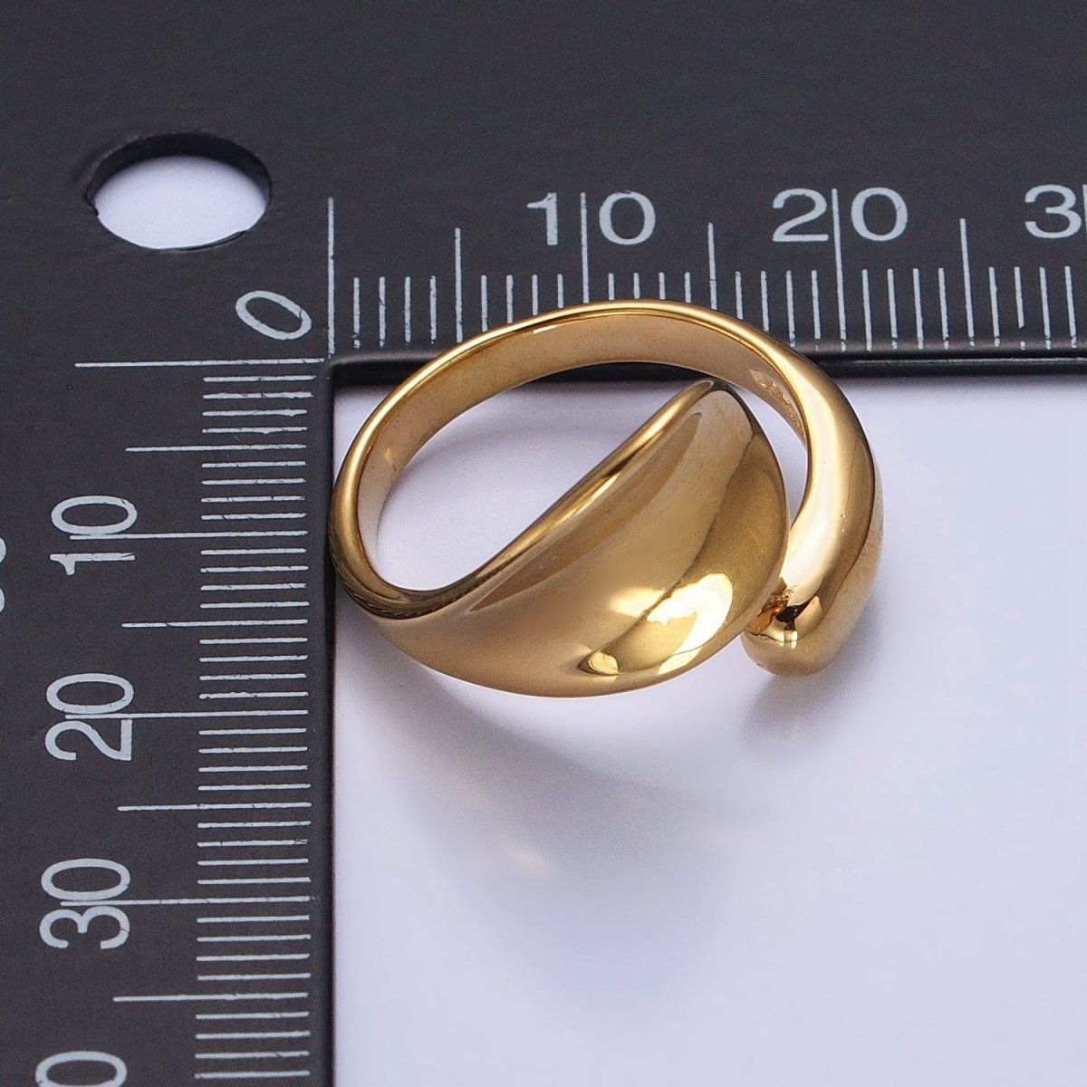 Stainless Steel Rounded Double Chubby Abstract Claw Band Ring in Gold & Silver | O-1743~O-1748