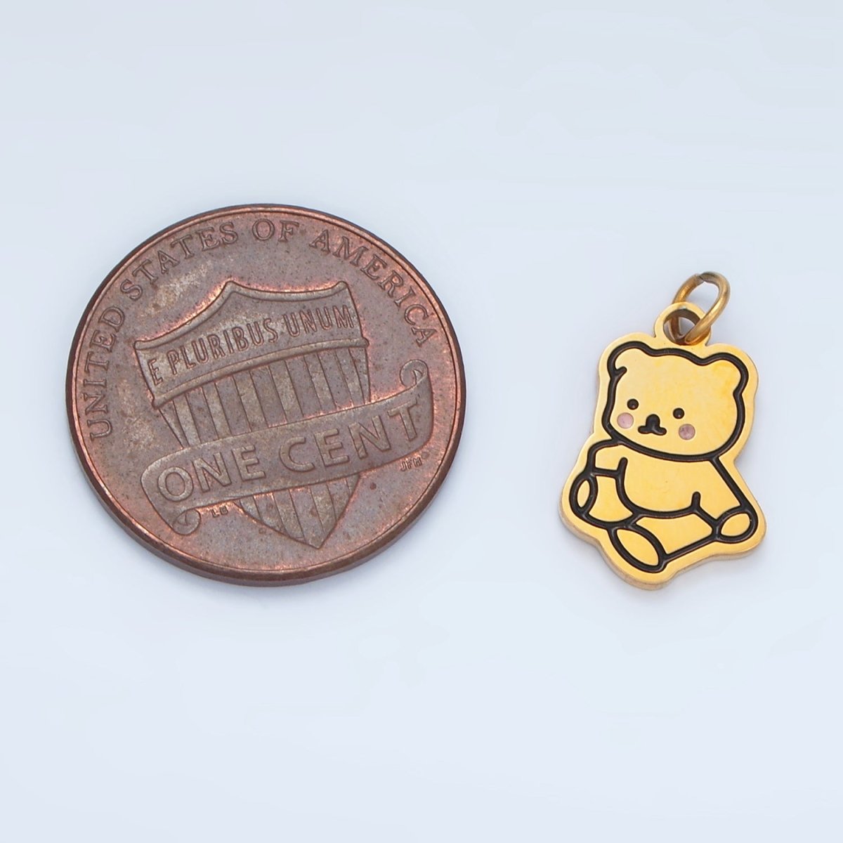 Stainless Steel Teddy Bear Animal Mini Charm | P685 - DLUXCA