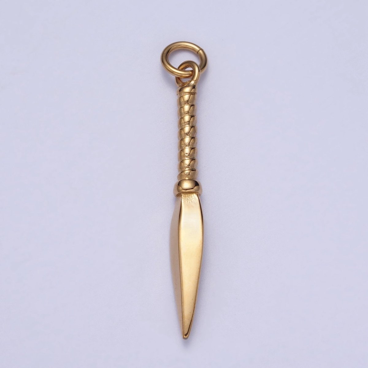 Stainless Steel Thin Weapon Knife Dagger Charm in Gold & Silver J-463 J-464