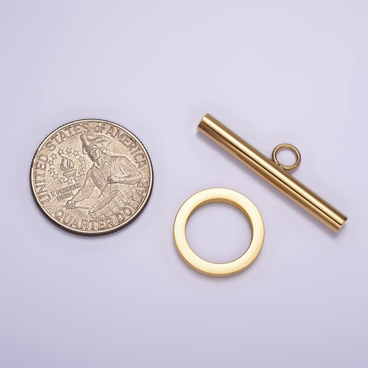 Stainless Steel Toggle Clasps Closure Minimalist Findings Supply in Gold & Silver | Z-484  Z-485