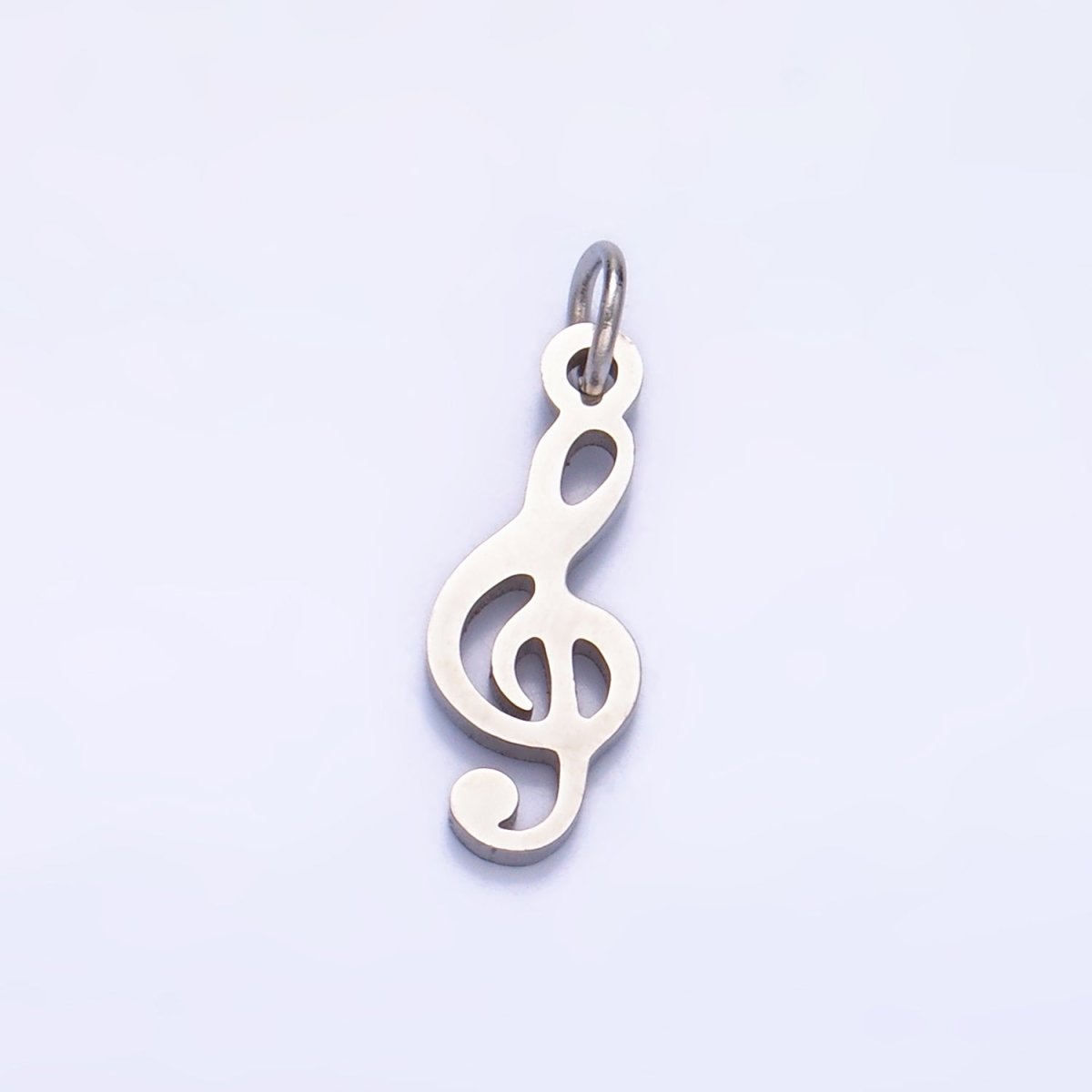 Stainless Steel Treble 'G' Clef 𝄞 Music Symbol Charm in Gold & Silver | P1272
