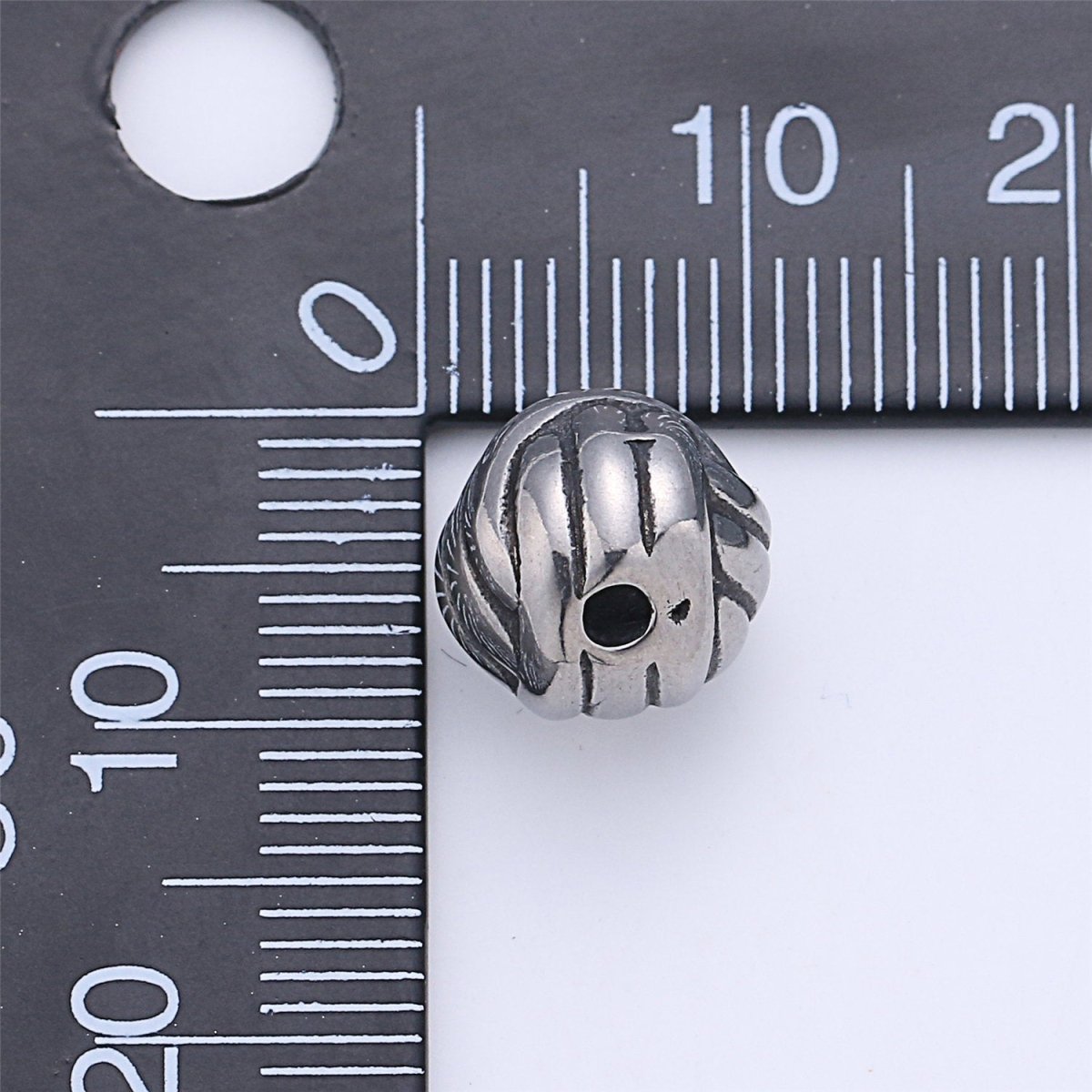 Stainless Steel Volleyball Training Charm Spacer Bead, for DIY Jewelry Making European Charms Beaded Bracelet, Bead Size 10x10mm B-429 - DLUXCA