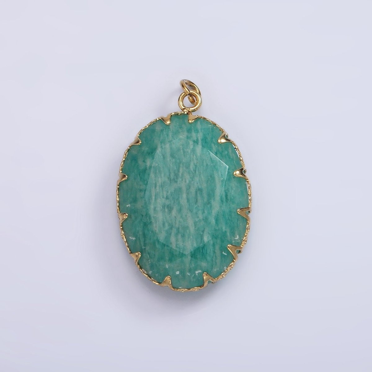 Stainless Steel Zoisite, Aventurine, Grey Labradorite, Moonstone Artisan Bezel Oval Charm | P1304 - P1305
