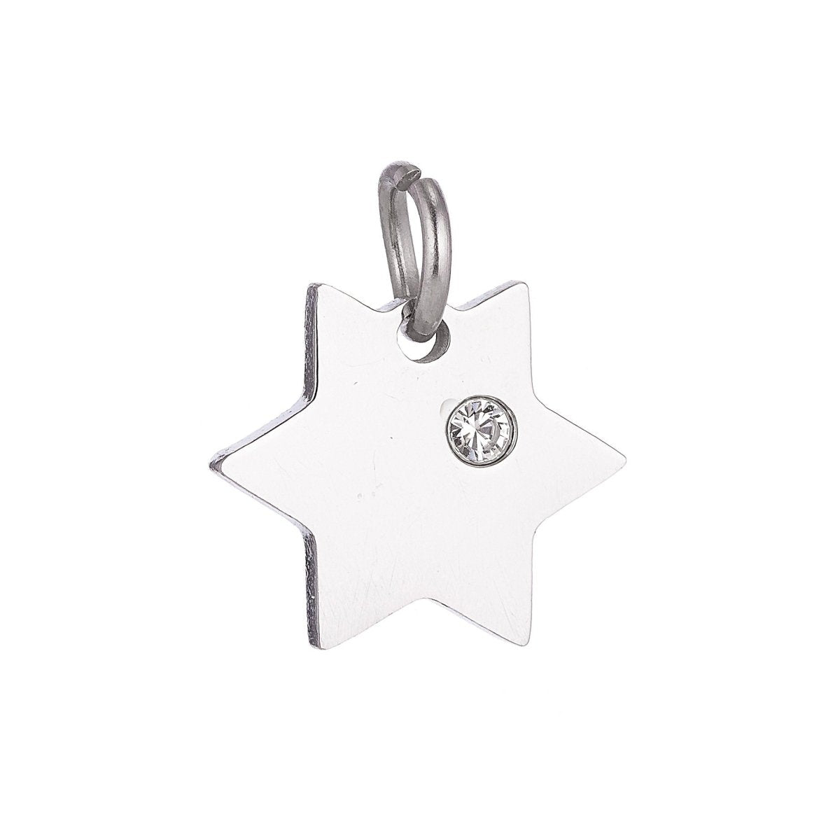 Star Pendant Personalized Stamping Blank Star Initial Charm 18k Gold Filled Stainless Steel Jewelry Supply Craft Wholesale Supplies E-629