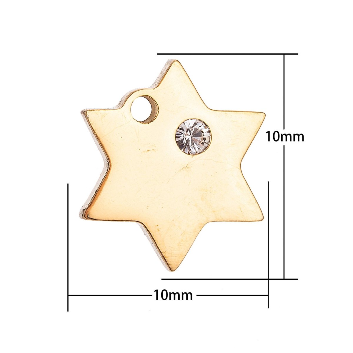 Star Pendant Personalized Stamping Blank Star Initial Charm 18k Gold Filled Stainless Steel Jewelry Supply Craft Wholesale Supplies E-629