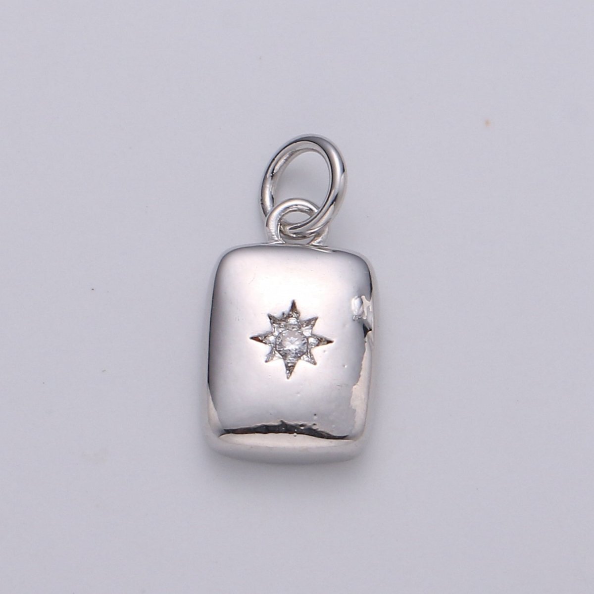 Star Rectangle Gold Filled Charm - D582- D-583