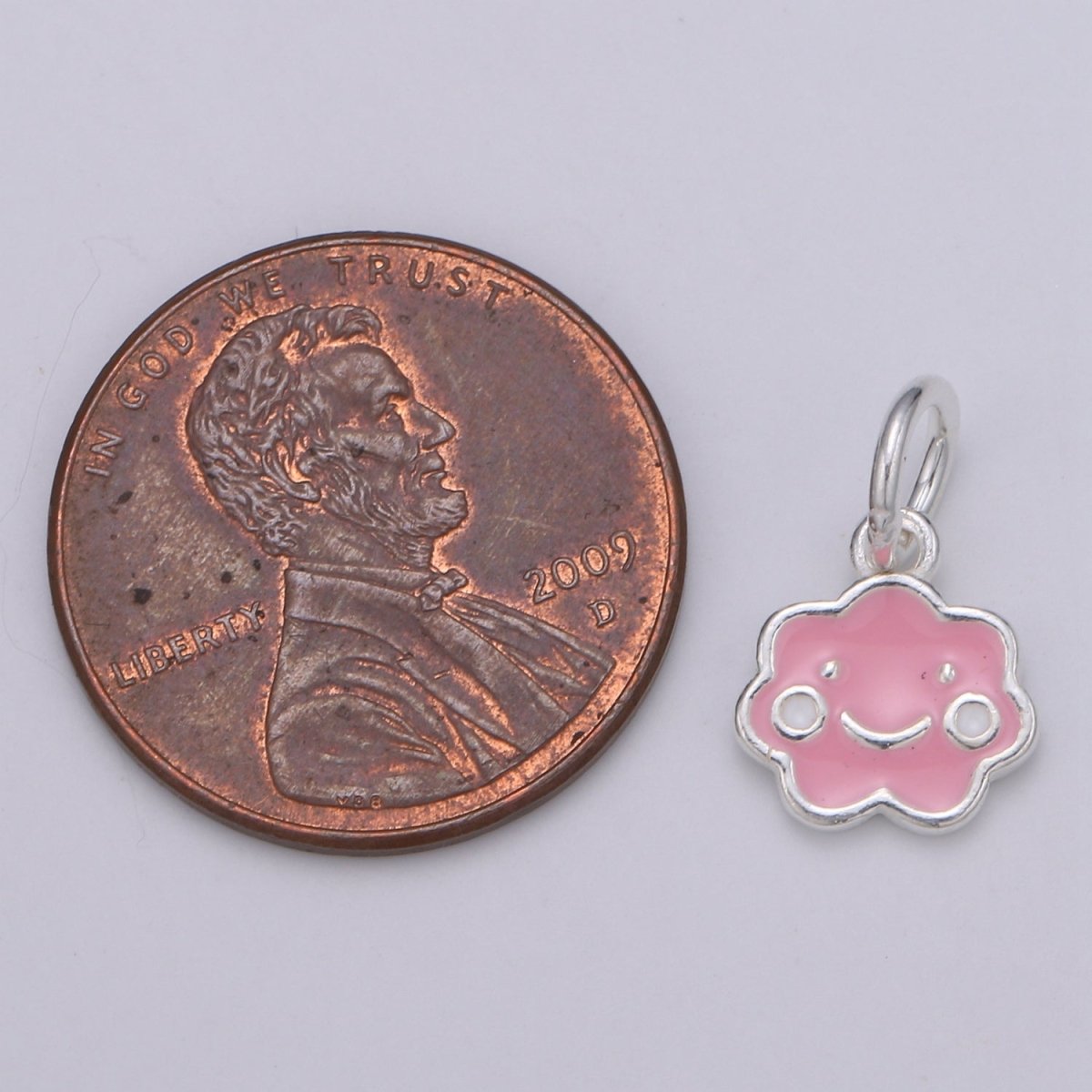 Sterling Silver Cloud Charm, 925 Sterling Silver Kawaii Charms, 14.5x9mm Cute CLOUD charm for Bracelet Necklace Earring, SL-033 SL-034