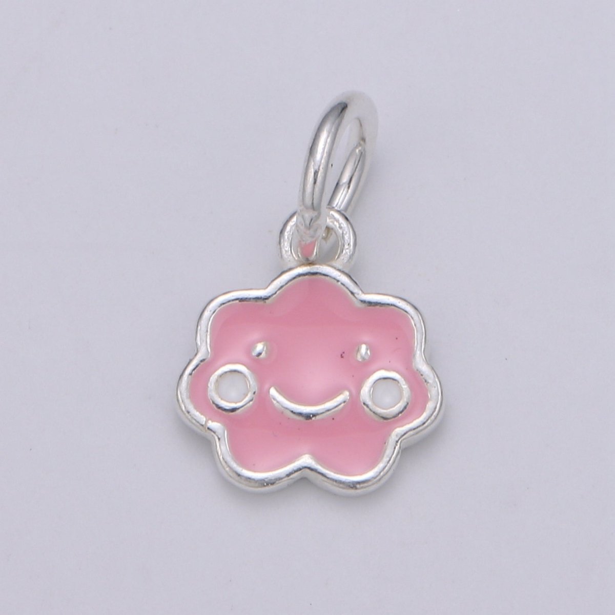 Sterling Silver Cloud Charm, 925 Sterling Silver Kawaii Charms, 14.5x9mm Cute CLOUD charm for Bracelet Necklace Earring, SL-033 SL-034
