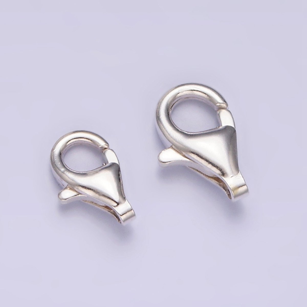 Sterling Silver S925 9mm, 11mm Lobster Clasps Claw Closure Jewelry Making Supply | Z-430 Z-431