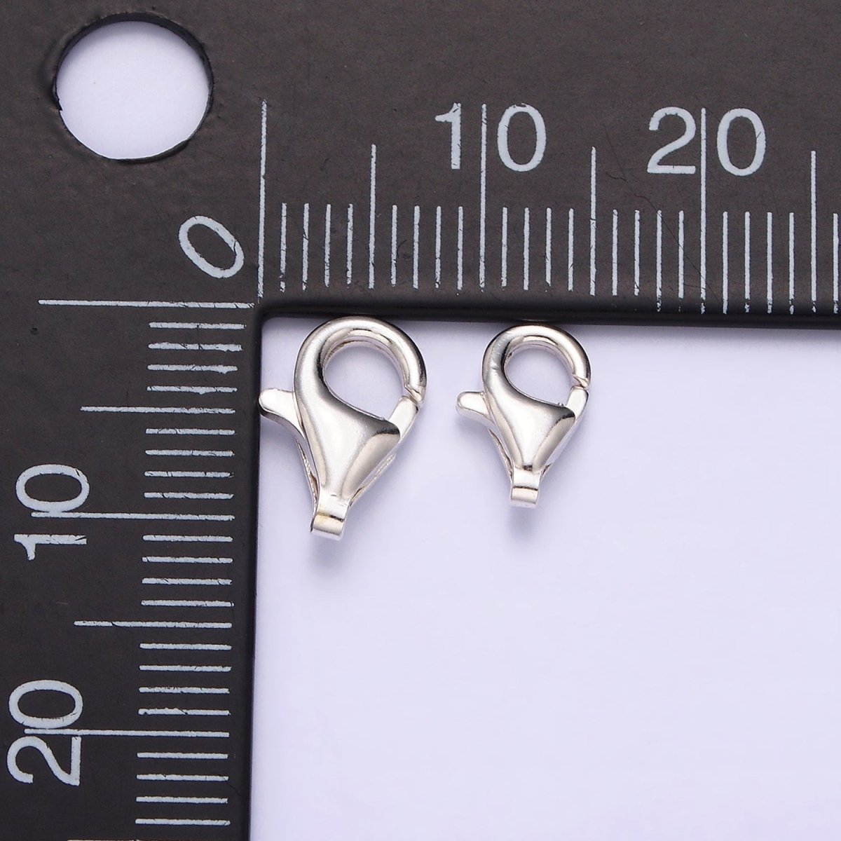Sterling Silver S925 9mm, 11mm Lobster Clasps Claw Closure Jewelry Making Supply | Z-430 Z-431