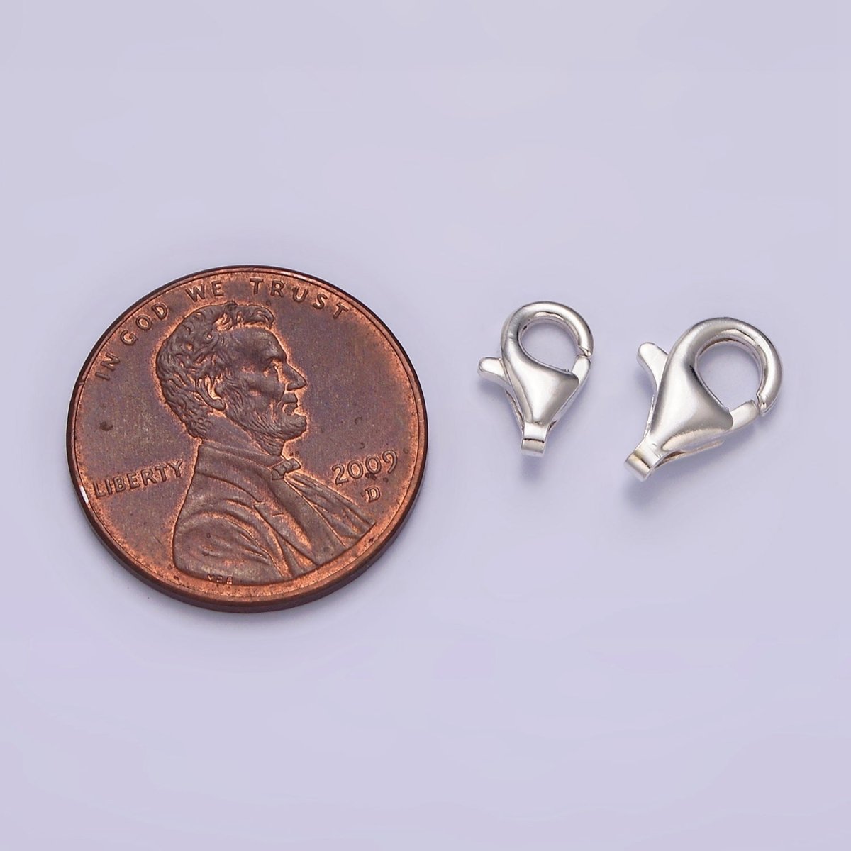 Sterling Silver S925 9mm, 11mm Lobster Clasps Claw Closure Jewelry Making Supply | Z-430 Z-431