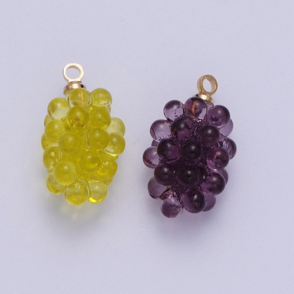 Summer Resin Fruits Purple Green Grapes For DIY Jewelry Making |  X-748