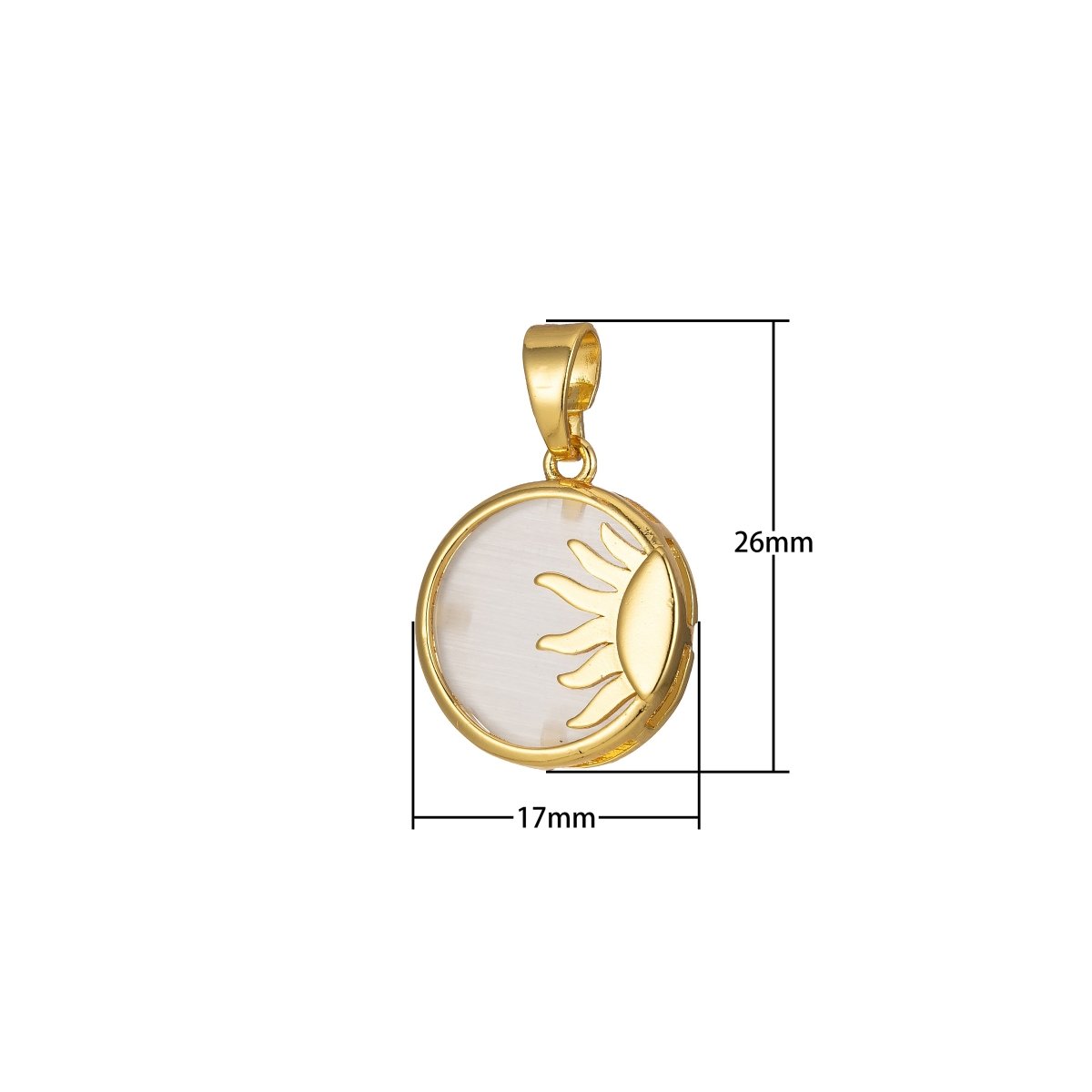 Sun Pendant Celestial Coin Dainty Charm J-306~J-310
