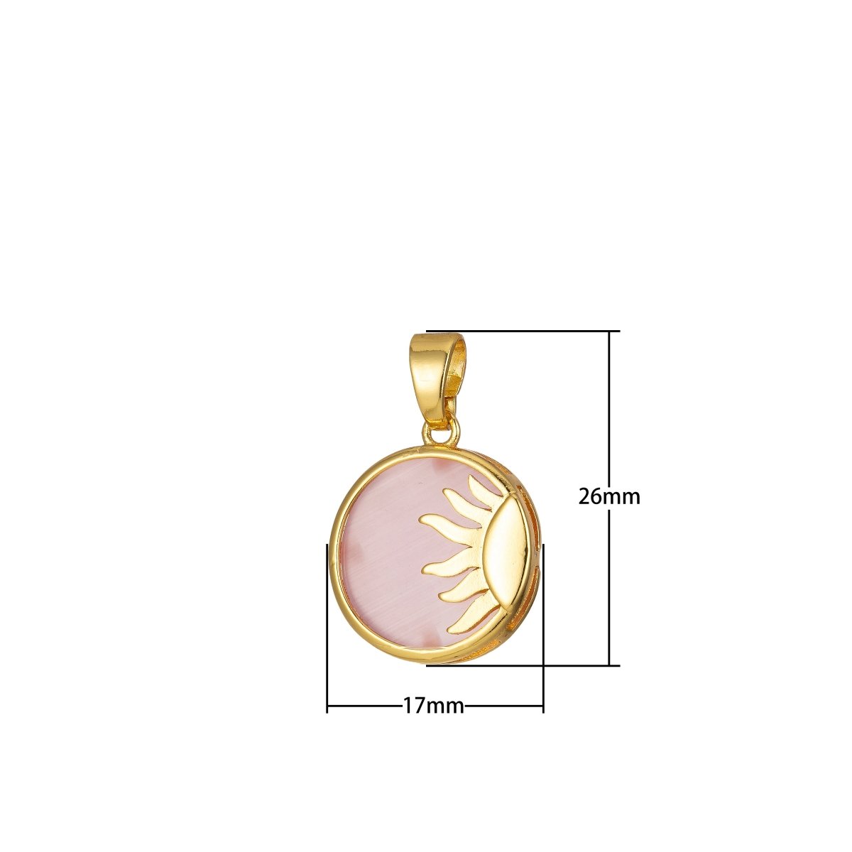 Sun Pendant Celestial Coin Dainty Charm J-306~J-310