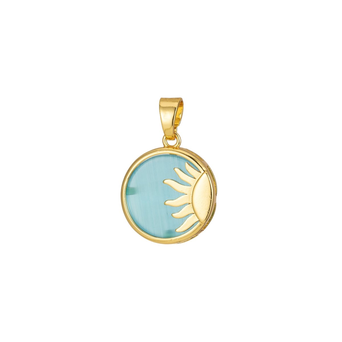 Sun Pendant Celestial Coin Dainty Charm J-306~J-310