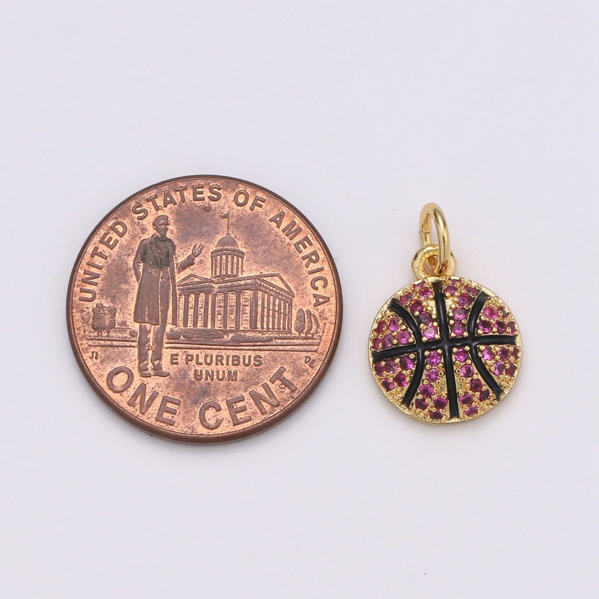 Tennis Ball Gold Filled Charm Gold / Silver  D-727-D-728