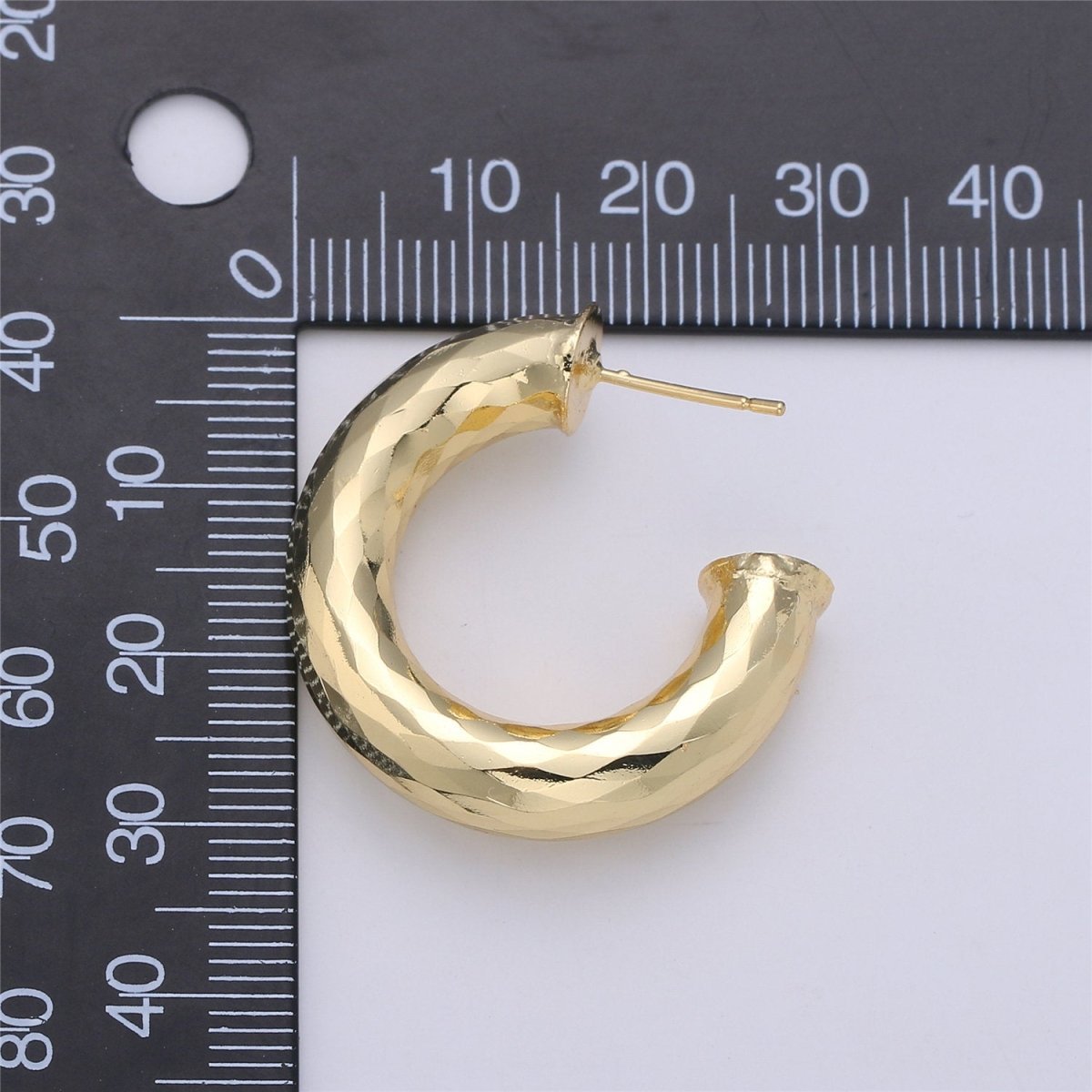 Thick Gold Hoop Earring, Chunky Gold Hoop, Medium Gold Hoop Earring, Open Hoop Earring, Tube Hoop Earring Lead, Nickel Free Q-004 Q-006 Q-008