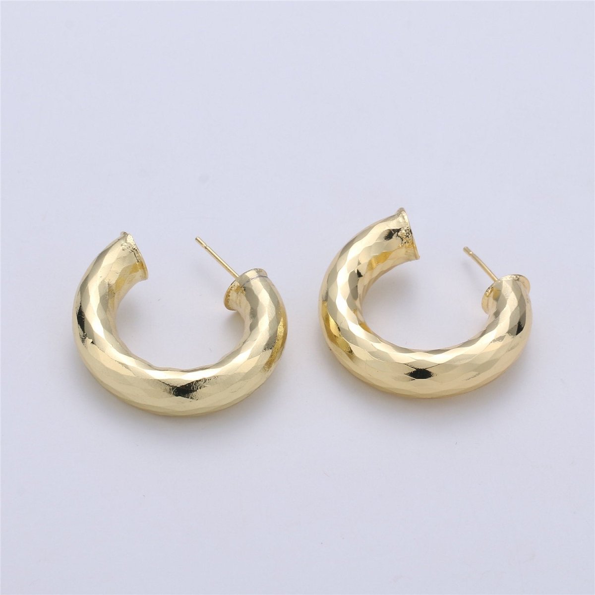 Thick Gold Hoop Earring, Chunky Gold Hoop, Medium Gold Hoop Earring, Open Hoop Earring, Tube Hoop Earring Lead, Nickel Free Q-004 Q-006 Q-008