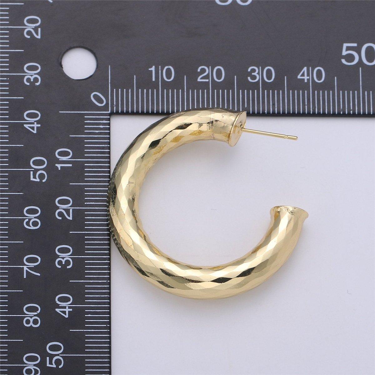 Thick Gold Hoop Earring, Chunky Gold Hoop, Medium Gold Hoop Earring, Open Hoop Earring, Tube Hoop Earring Lead, Nickel Free Q-004 Q-006 Q-008