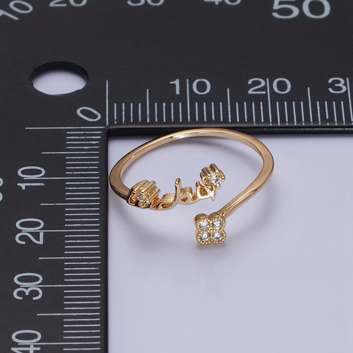 Thin Gold Plated Ring Wrap Flower CZ Stone Ring for Minimalist Jewelry O-1807 O-1808