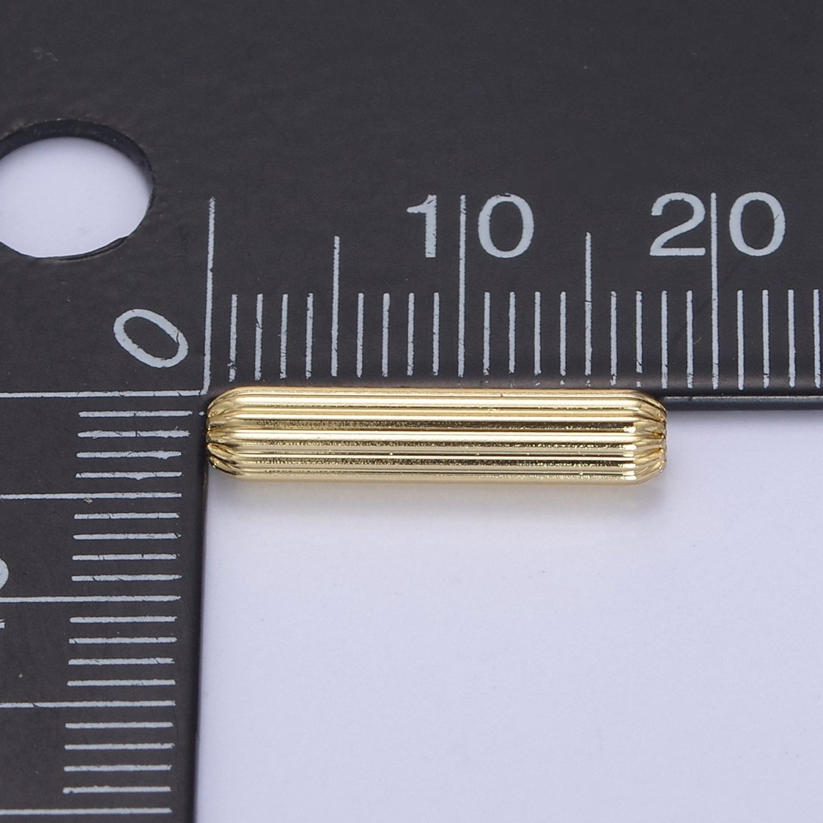 Thin Long Tube Spacer Beads Gold Small Hole for Bracelet Component B-218