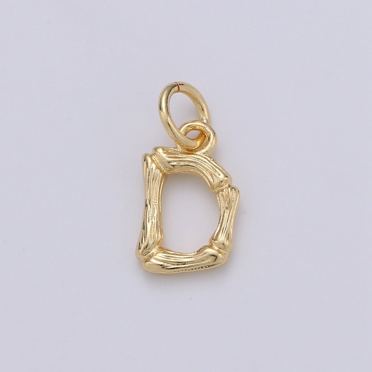 Tiny Bamboo Initial, Letter Alphabet bamboo charms Dainty Gold bamboo Pendant Charm for Necklace Bracelet Earring Component A-057 to A-069