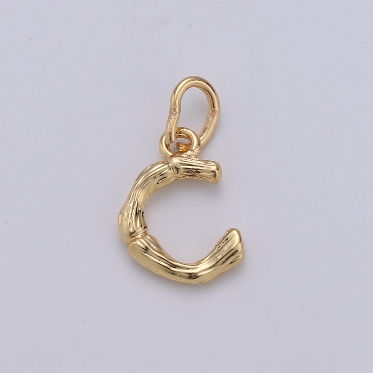 Tiny Bamboo Initial, Letter Alphabet bamboo charms Dainty Gold bamboo Pendant Charm for Necklace Bracelet Earring Component A-057 to A-069