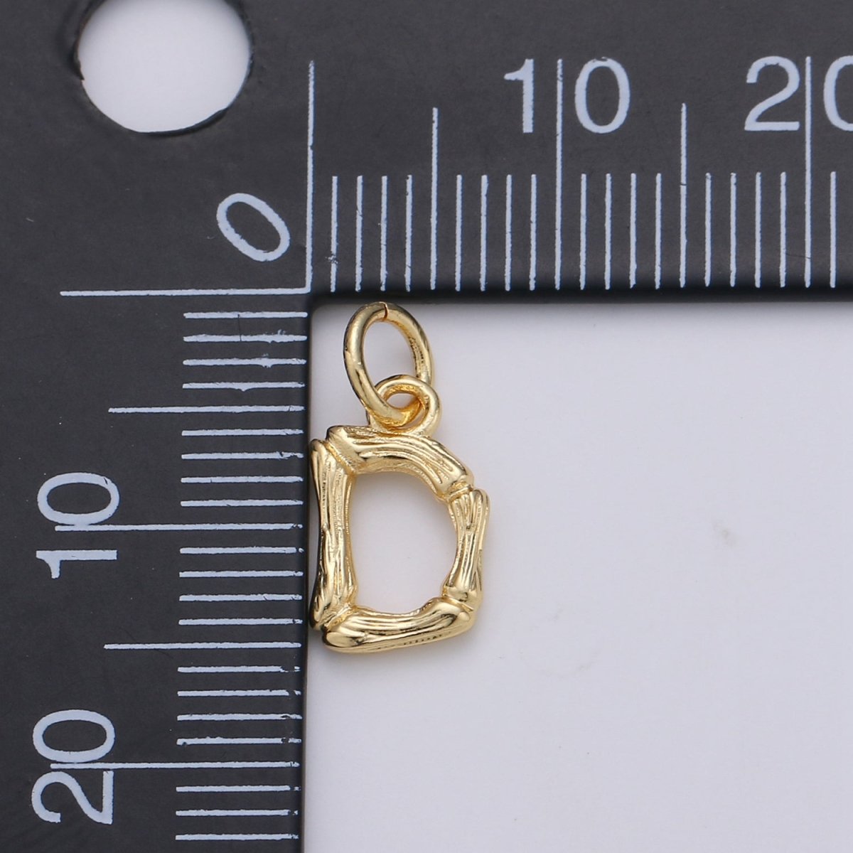 Tiny Bamboo Initial, Letter Alphabet bamboo charms Dainty Gold bamboo Pendant Charm for Necklace Bracelet Earring Component A-057 to A-069