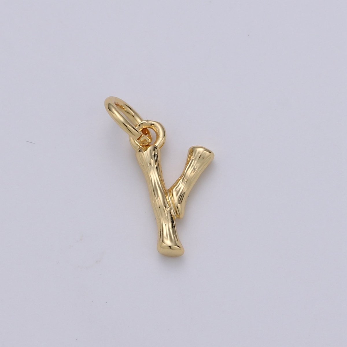 Tiny Bamboo Initial, Letter Alphabet bamboo charms Dainty Gold bamboo Pendant Charm for Necklace Bracelet Earring Component A-057 to A-069