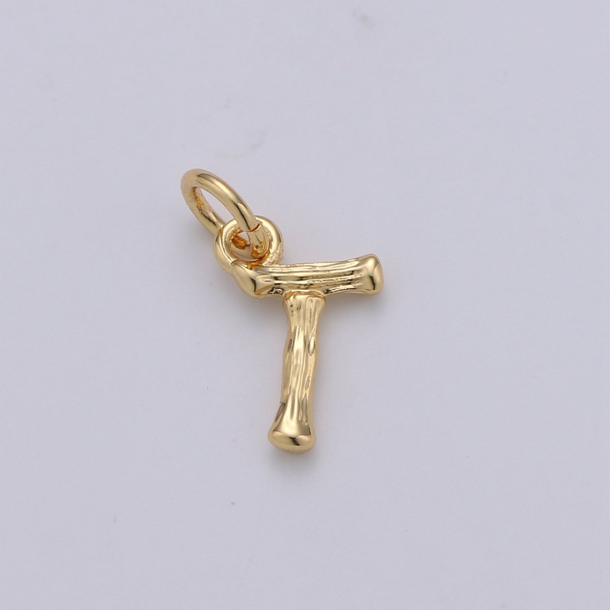 Tiny Bamboo Initial, Letter Alphabet bamboo charms Dainty Gold bamboo Pendant Charm for Necklace Bracelet Earring Component A-057 to A-069