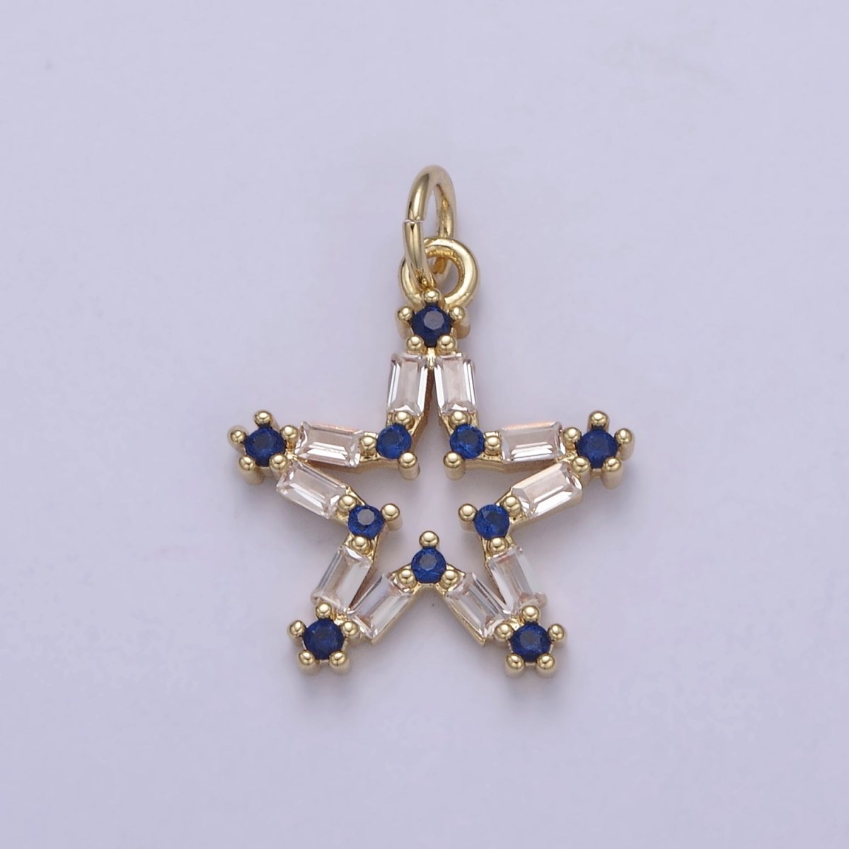 Tiny CZ Bright Stars Cubic Zirconia Small Starburst North Star Pendant - Gold Filled CZ Drop Charm Pendant, Celestial Jewelry, Pointed Stars N-421 - N-424
