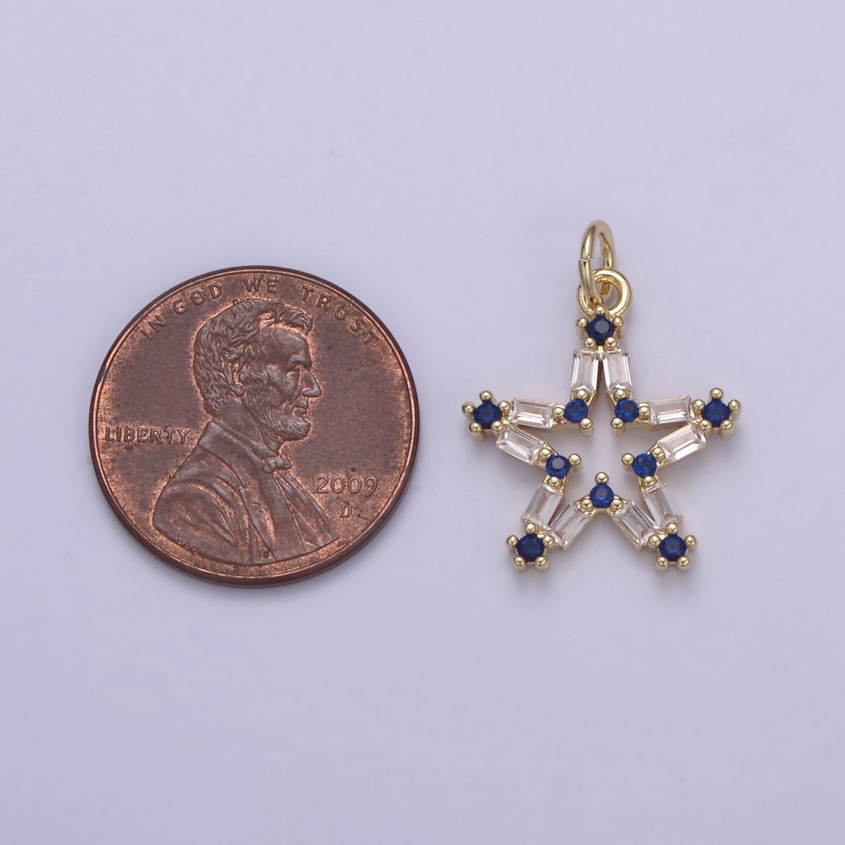 Tiny CZ Bright Stars Cubic Zirconia Small Starburst North Star Pendant - Gold Filled CZ Drop Charm Pendant, Celestial Jewelry, Pointed Stars N-421 - N-424