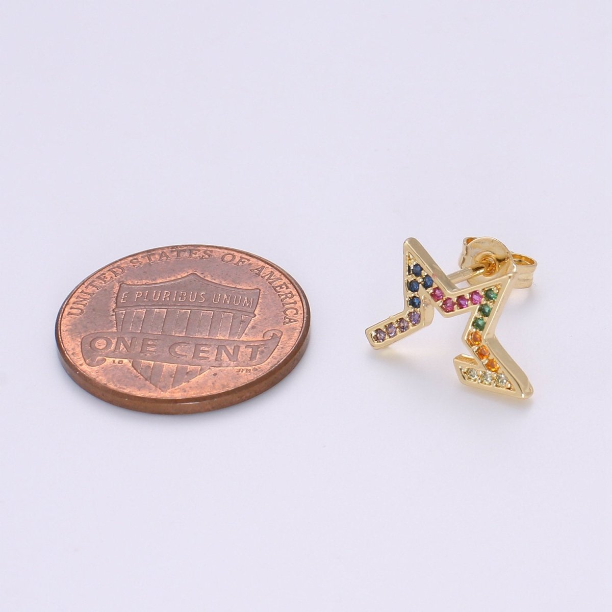 Tiny CZ Star Stud Earrings Dainty Multi Color Cloud Stud Earring Gold Minimalist Jewelry for her christmas gift Q-310