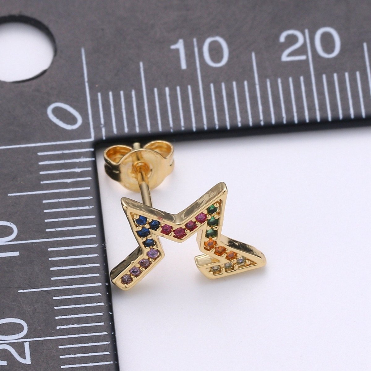 Tiny CZ Star Stud Earrings Dainty Multi Color Cloud Stud Earring Gold Minimalist Jewelry for her christmas gift Q-310