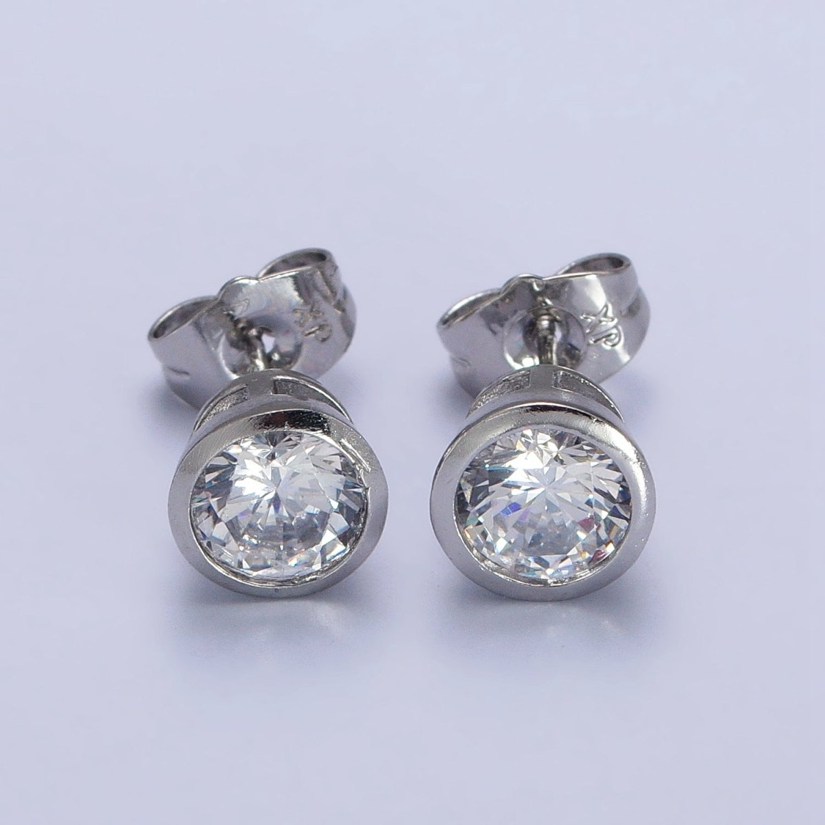 Tiny cz stud earrings - Dainty Minimalist earrings - Gold, Silver, Rose Gold stud earrings 4mm, 5mm, 6mm, 8mm 9mm 10mm | AB107 AB147 AB153