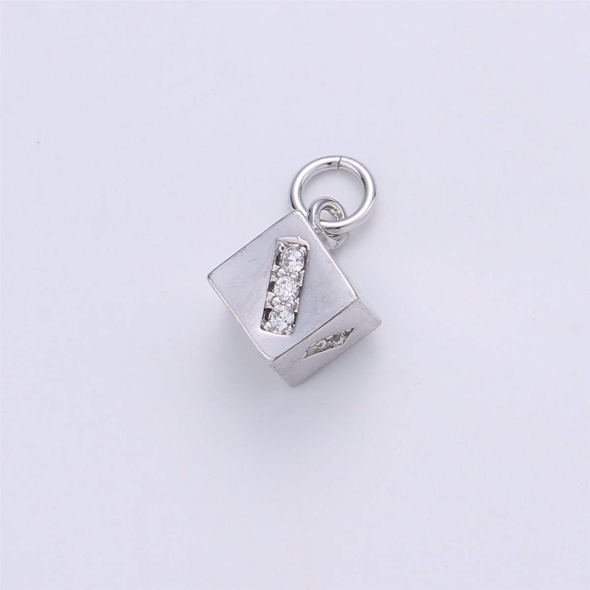 Tiny Dice Pendant Gold Silver Dice Charm Jewelry Craft Supply for necklace earring Bracelet Component C-918, C-426