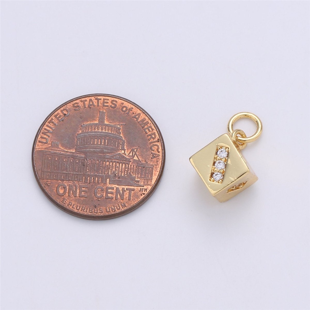 Tiny Dice Pendant Gold Silver Dice Charm Jewelry Craft Supply for necklace earring Bracelet Component C-918, C-426