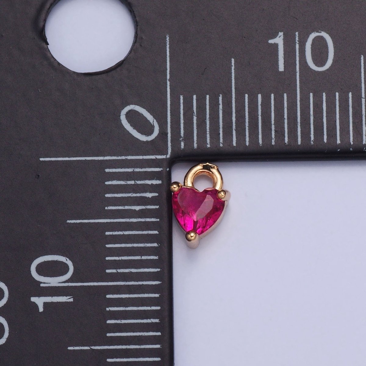Tiny Gold Heart Charm, Micro Pave Heart, Mini Heart Charms, Heart Pendant, Cubic Zirconia Charm, Beads, CZ Bracelet Charm X-004-X-010